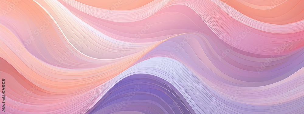 Seamless Swirling Colorful Waves in Soft Pastel Shade Seamless Swirling Colorful Waves in Soft Pastel Shade