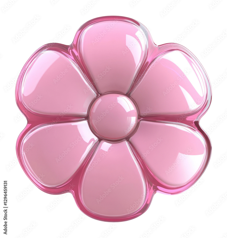 PNG Flower button illustration glossy pink. PNG Flower button illustration glossy pink.