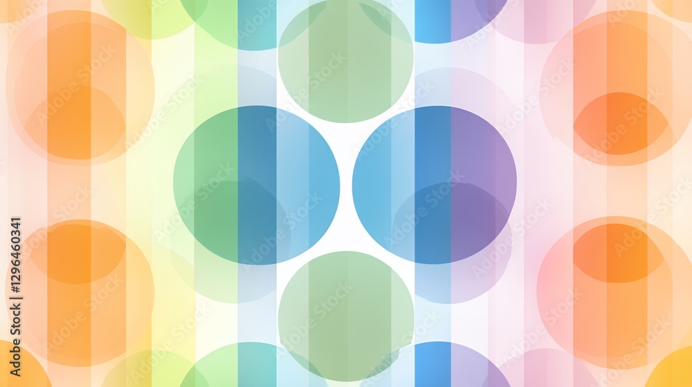 Pastel Circles and Stripes Abstract Background Pastel Circles and Stripes Abstract Background
