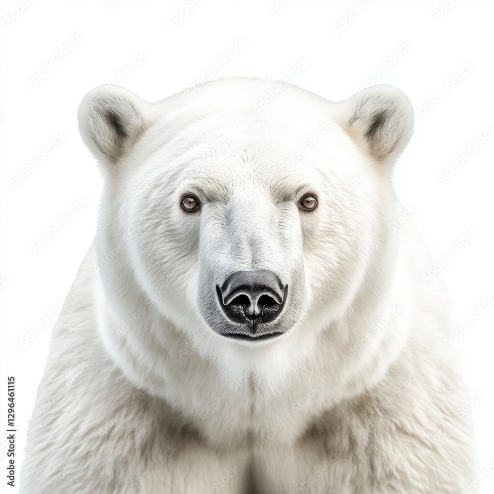 Majestic Portrait of a Polar Bear in Soft Natural Light Majestic Portrait of a Polar Bear in Soft Natural Light