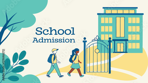 School admission web banner template