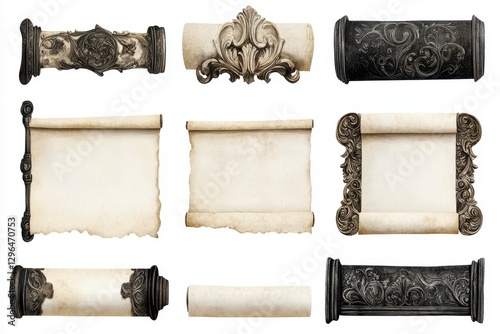 Vintage Scrolls and Decorative Frames Collection for Design Projects