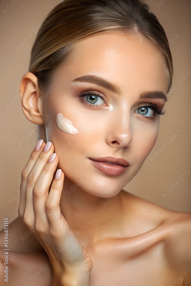 Serene Self-Care: Close-Up of Hydrating Skincare Ritual in Soft, Earthy Tones Serene Self-Care: Close-Up of Hydrating Skincare Ritual in Soft, Earthy Tones