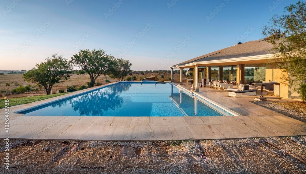 Obraz premium swimming pool at night