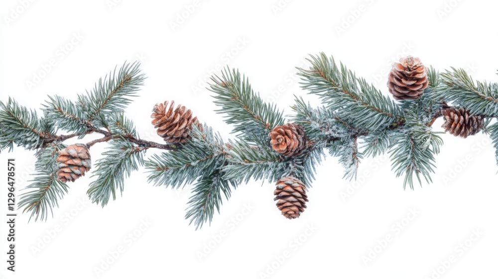 Fir tree cones on a white background Fir tree cones on a white background