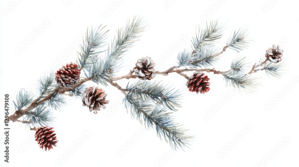Fir tree cones on a white background Fir tree cones on a white background