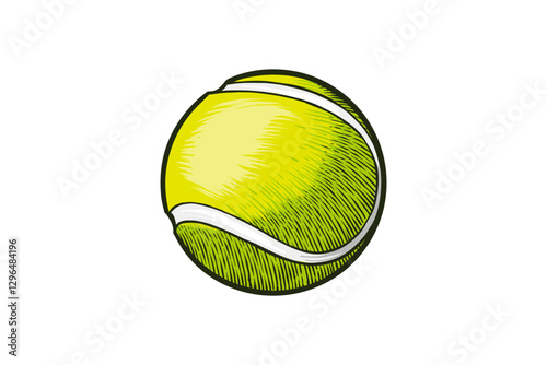 hand drawn tennis ball illustration