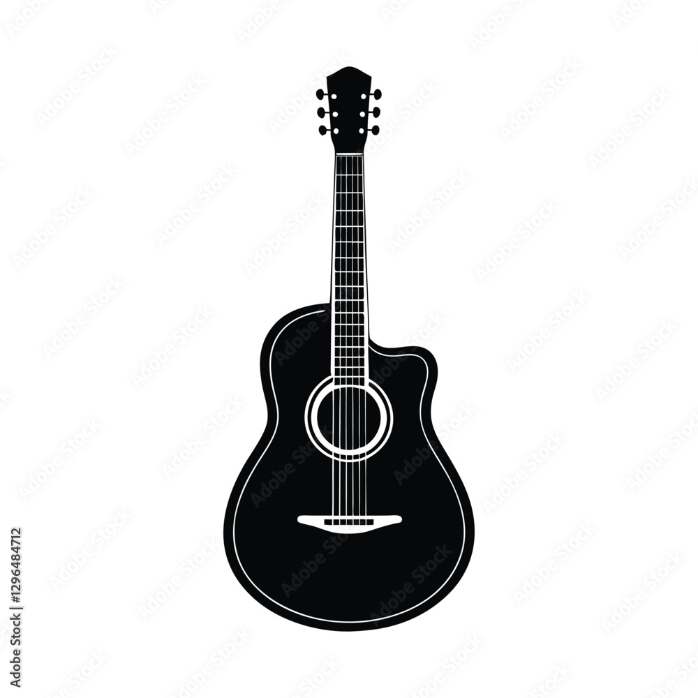 Obraz premium acoustic guitar isolated on white