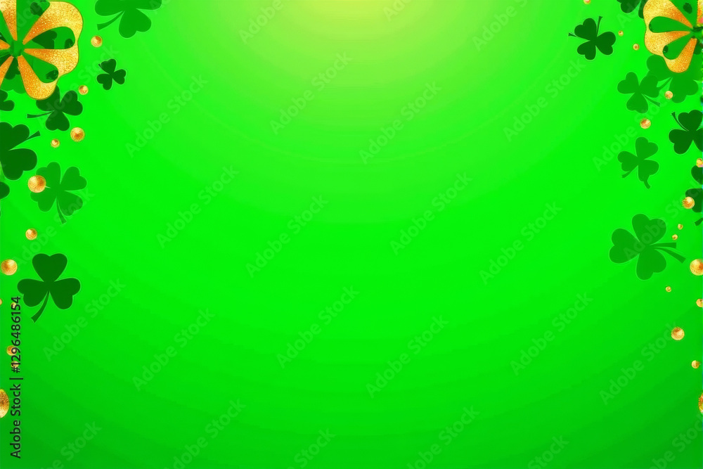 A vibrant St. Patrick’s Day-themed background featuring lush green clovers, Irish culture, and good luck concepts. Ideal for use in greeting cards, banners, and festive designs.. A vibrant St. Patrick’s Day-themed background featuring lush green clovers, Irish culture, and good luck concepts. Ideal for use in greeting cards, banners, and festive designs..