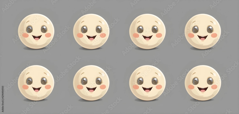 set of cute stars isolated white background set of cute stars isolated white background