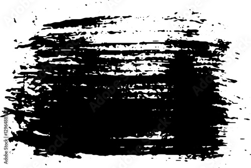 Wallpaper Mural Black Brush strokes isolated on white background. Dry Brush Strokes and Scratches Retro Grunge Background. Vector brush stroke texture. Black ink, paint splatter. Torontodigital.ca
