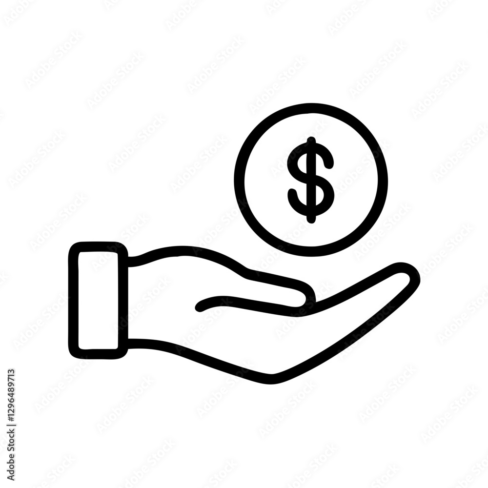 Monetary donation illustration for charity concept on transparent background Monetary donation illustration for charity concept on transparent background