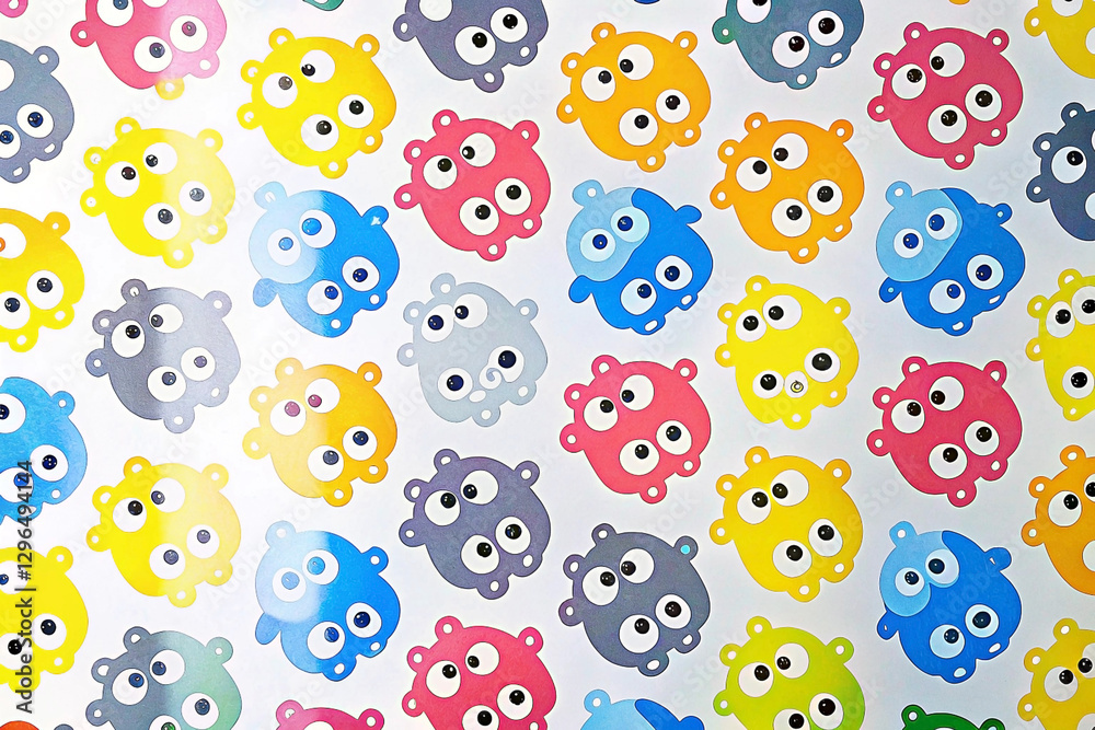 Colorful cartoon monster pattern background. (1) Colorful cartoon monster pattern background. (1)