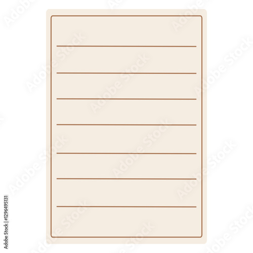 Brown Note Paper Lined