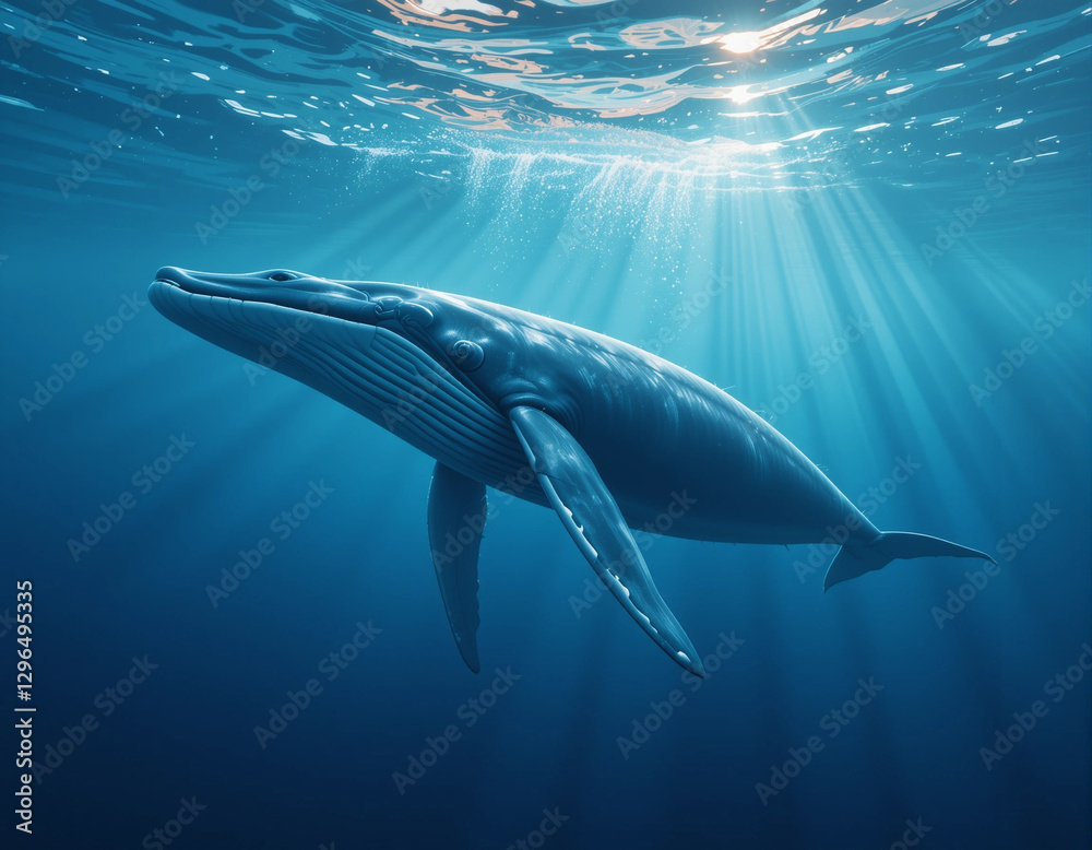Naklejka premium Ocean’s Giant: The Majesty of the Humpback Whale