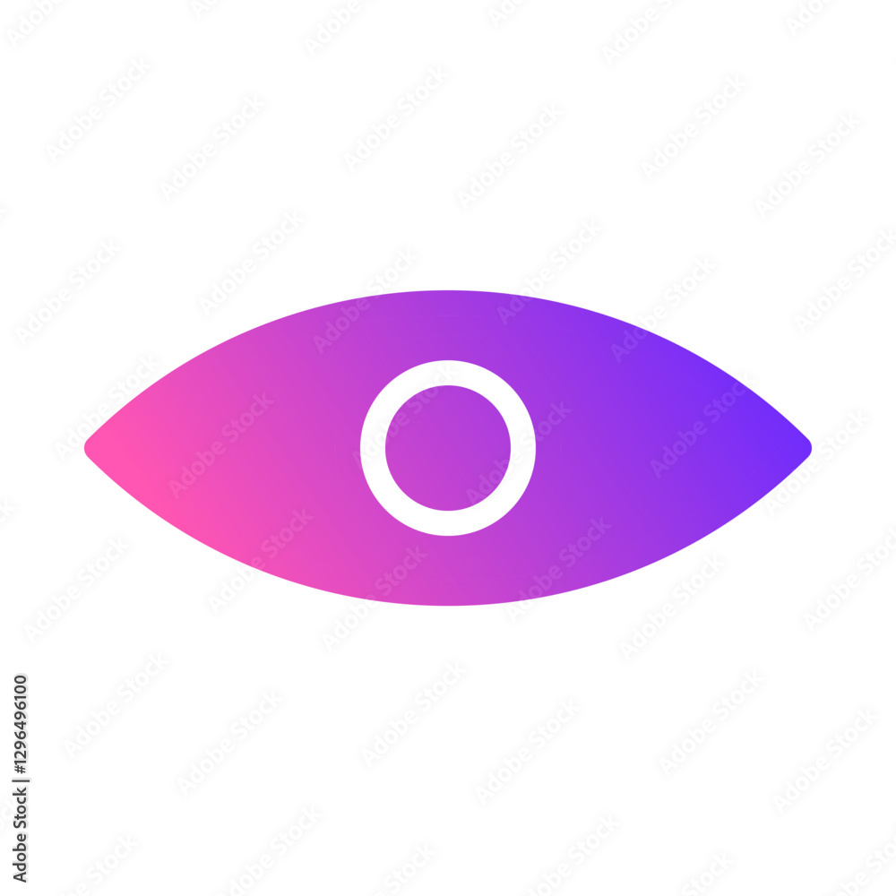 Gradient Eye Symbol Isolated on White Background Gradient Eye Symbol Isolated on White Background