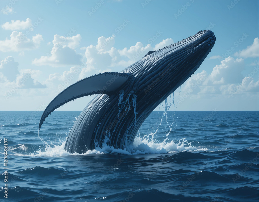 Fototapeta premium Ocean’s Giant: The Majesty of the Humpback Whale