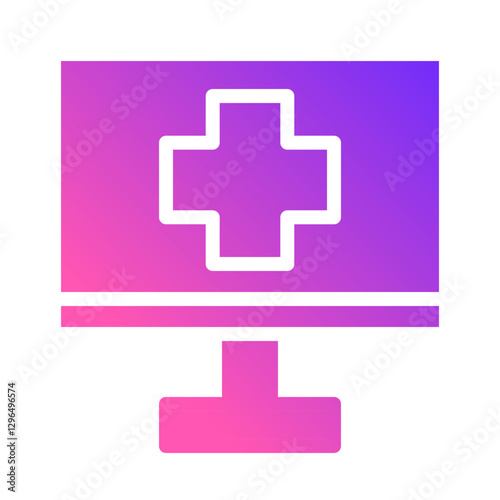 Telemedicine Gradient Icon for Healthcare Online