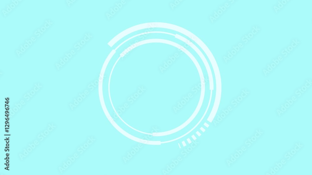 digital circle technology futuristic hud animation transition colorfull