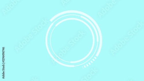 digital circle technology futuristic hud animation transition colorfull