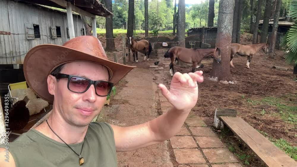 homem vaqueiro usando chapéu 