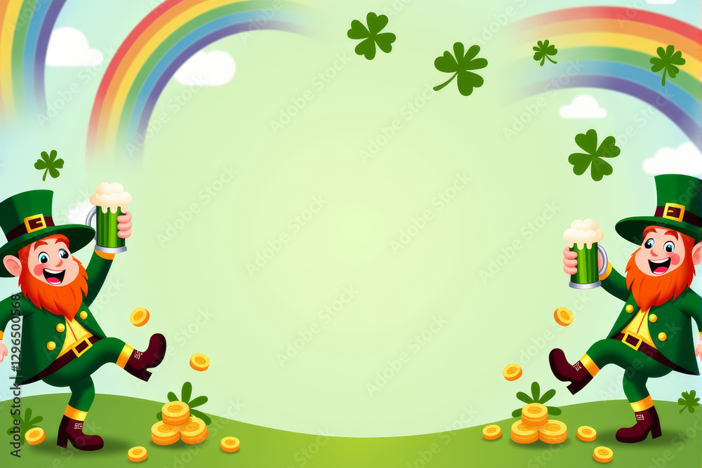 A vibrant St. Patrick’s Day-themed background featuring lush green clovers, Irish culture, and good luck concepts. Ideal for use in greeting cards, banners, and festive designs.. A vibrant St. Patrick’s Day-themed background featuring lush green clovers, Irish culture, and good luck concepts. Ideal for use in greeting cards, banners, and festive designs..