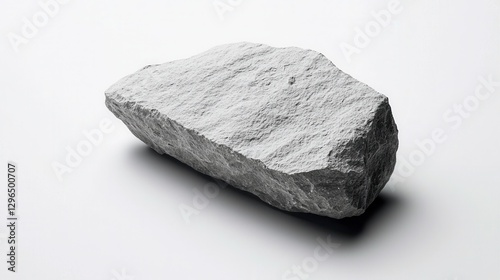 Gray Rock on White Background