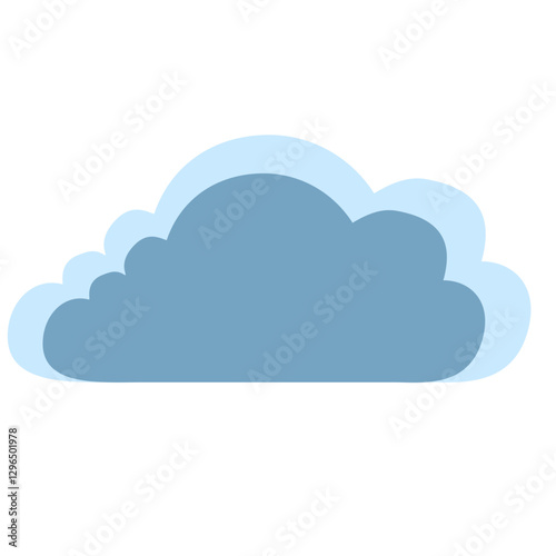 Simple Weather Illustration Of Cloudy