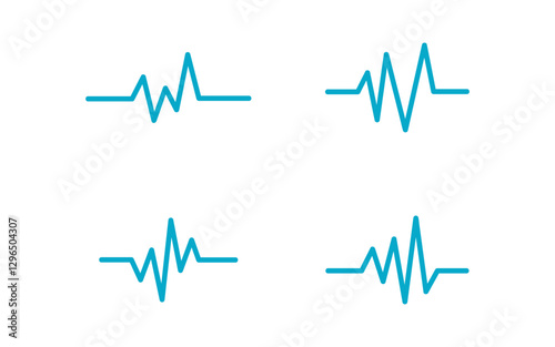 Medical  Pulse heartbeat line icon Vector illustration