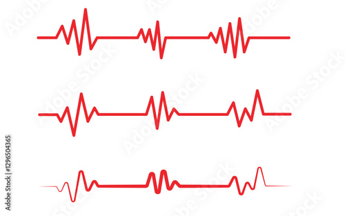 Medical  Pulse heartbeat line icon Vector illustration