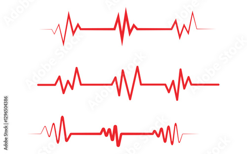 Medical  Pulse heartbeat line icon Vector illustration
