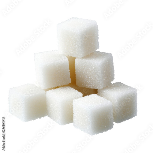 sugar cubes isolated on white