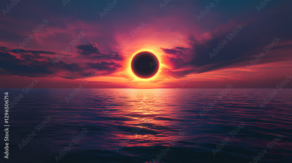 stunning solar eclipse