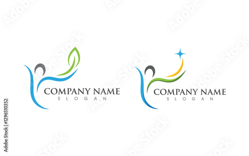 Healthy life people logo sign illustration vector design