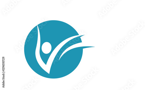 Healthy life people logo sign illustration vector design