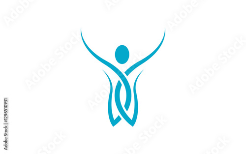 Healthy life people logo sign illustration vector design