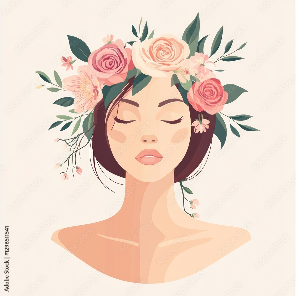 Floral Crown Woman Floral Crown Woman