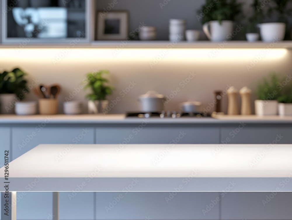 Sleek white rectangular wooden table with soft lighting and blurred contemporary office background featuring bookshelves, desk, and plants
Sleek white rectangular wooden table with soft lighting and blurred contemporary office background featuring bookshelves, desk, and plants