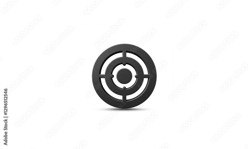 Highly Realistic 3D Target Icon: Perfect for Business, Marketing, and Branding Materials Highly Realistic 3D Target Icon: Perfect for Business, Marketing, and Branding Materials