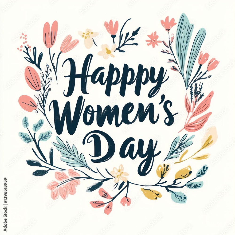 Obraz premium Handcrafted Women Day Typography