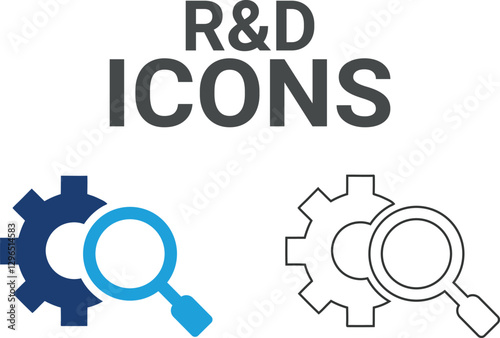 R@d icons. Containing creativity, invention, prototype, visionary, idea generation, agile, revolution and more. Solid vector icons collection.