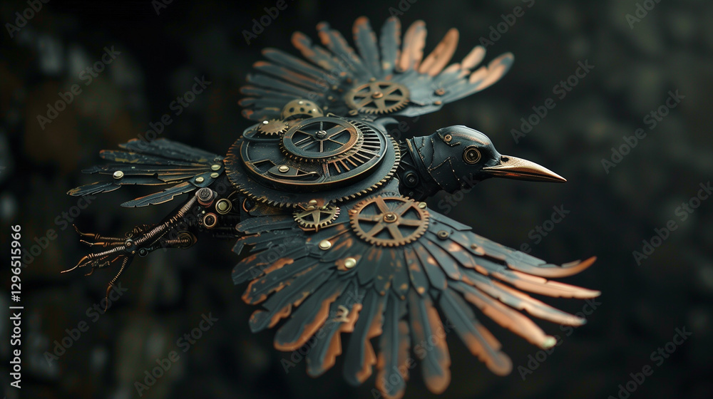 Steampunk Mechanical Bird