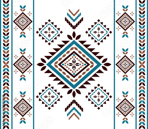 Southwest Aztec geometric Native American Mexican Navajo tribal ethnic boho indian texture ornament seamless pattern fabric colorful design vector for woven textile printing blanket rug carpet fashion