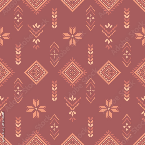 Southwest Aztec geometric Native American Mexican Navajo tribal ethnic boho indian texture ornament seamless pattern fabric colorful design vector for woven textile printing blanket rug carpet fashion