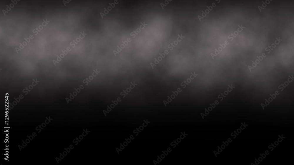 Abstract dark white color smoke, fog effect Realistic steam dark Halloween Spooky night horror cold fog in light spot swirling fog with wisps vapor VFX element clouds overlay slowly moving on black