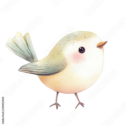 Morning Bird Chirping in Minimalist Isolation Capturing the Essence of Nature's Symphony with a Focus on Serenity and Peaceful Mornings in a Simple Clean Setting