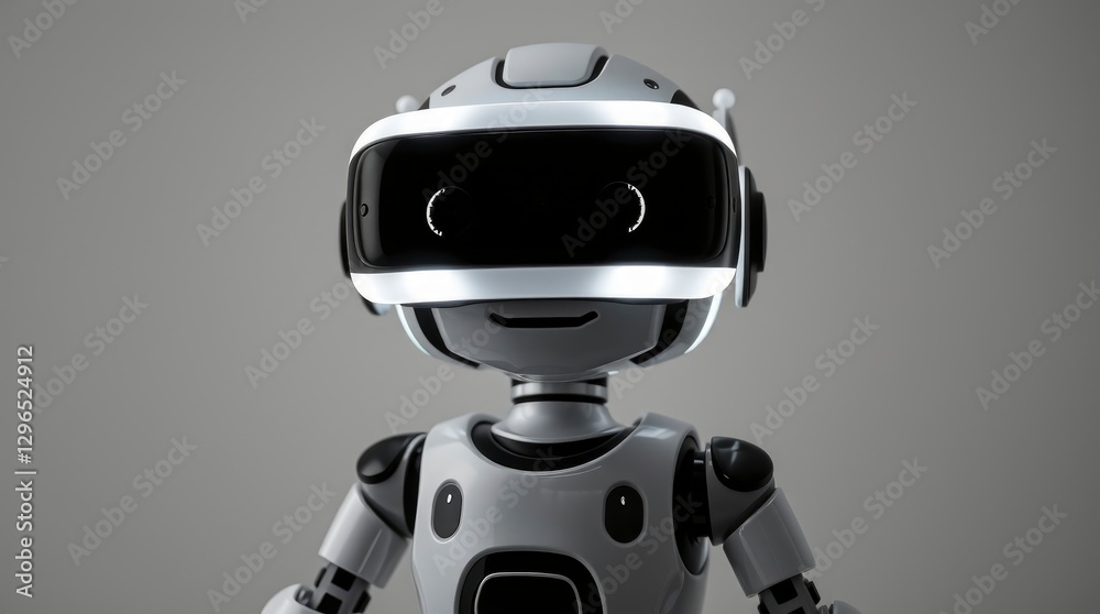 Art photograph, robot with charming features using VR Art photograph, robot with charming features using VR