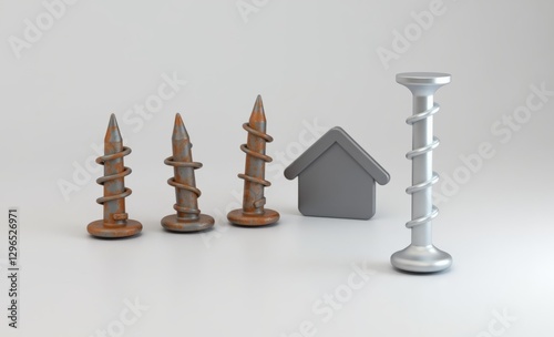 Real estate agent assisting client to sign contract paper at desk with house model house agency and insurance concept property estate real investment mortgage sale