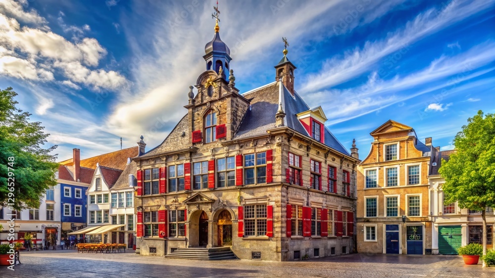 Obraz premium Historic Weighing House, Deventer, Brink Square, Netherlands - 16th Century Architecture