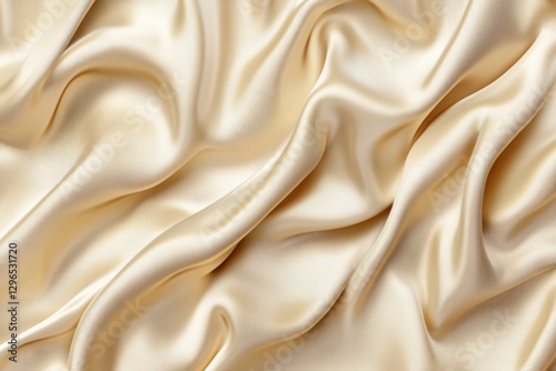 smooth ivory satin fabric with soft flowing folds
